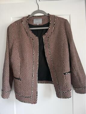 Classiques Entier Women’s Tweed Moto Jacket Size L